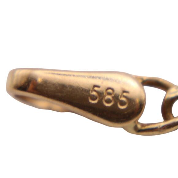 14kt Yellow Gold Micro Cuban Curb Link Chain Bracelet 7" - Picture 5 of 5